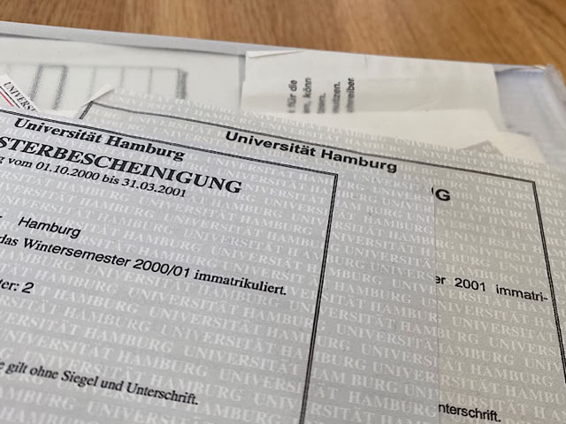 Semesterbescheinigung